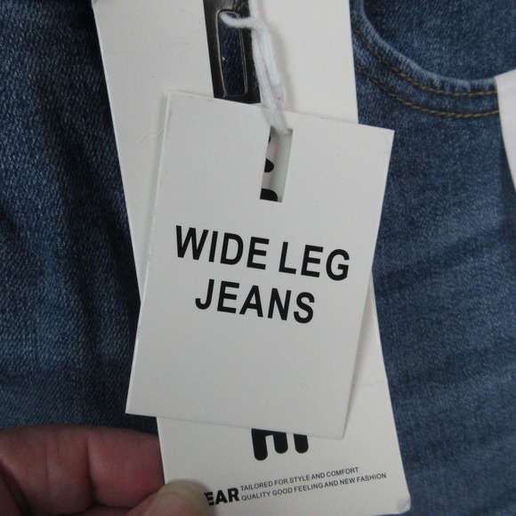 Katch Me Wide Leg Jeans Womens XS Washed High Rise Stretch Denim 24x28.5 NWT - Picture 10 of 16